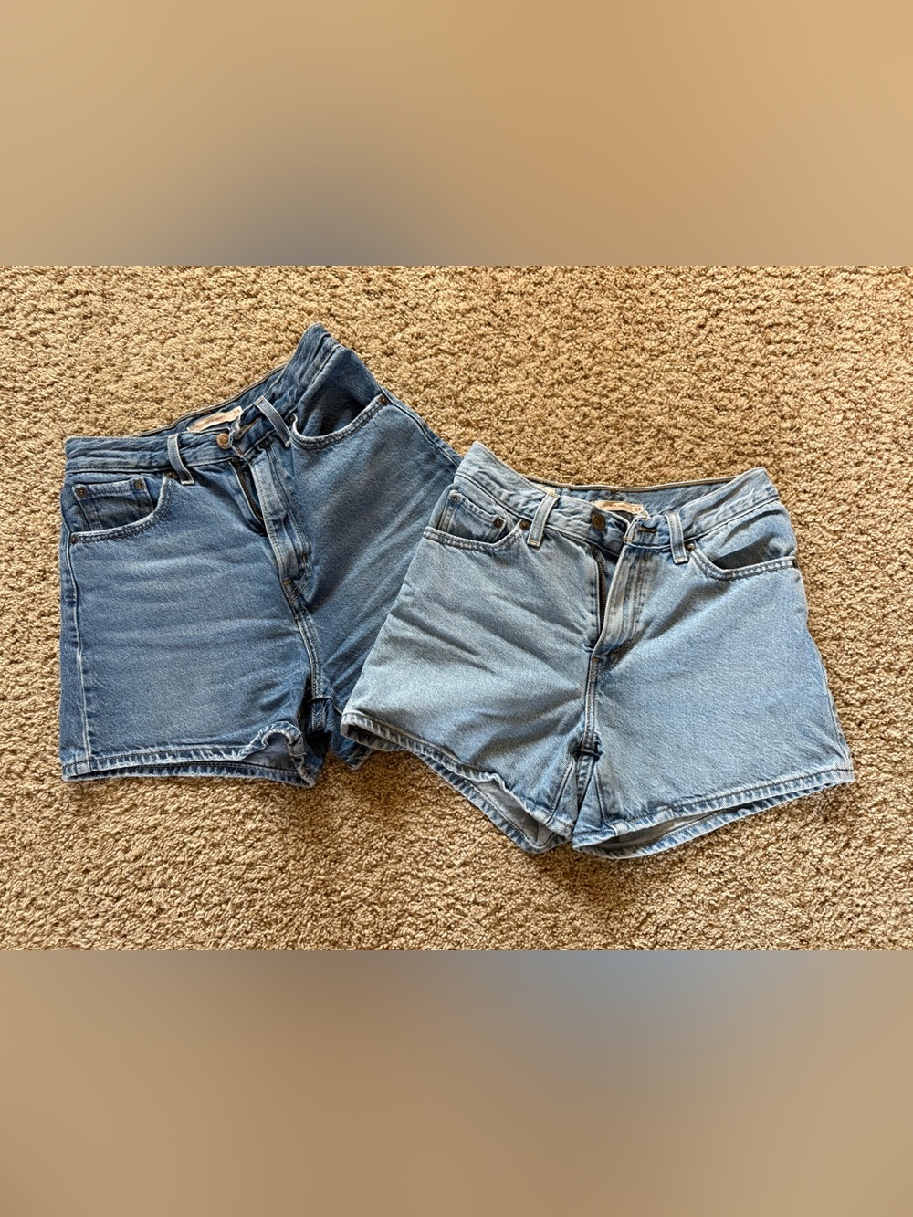 Levi’s High-Rise Denim Mom Shorts - Light Wash and Medium Wash